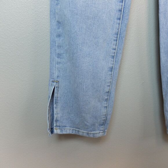 PrettyLittleThing Bright Blue Split Hem Jeans Size 00 - Picture 3 of 9